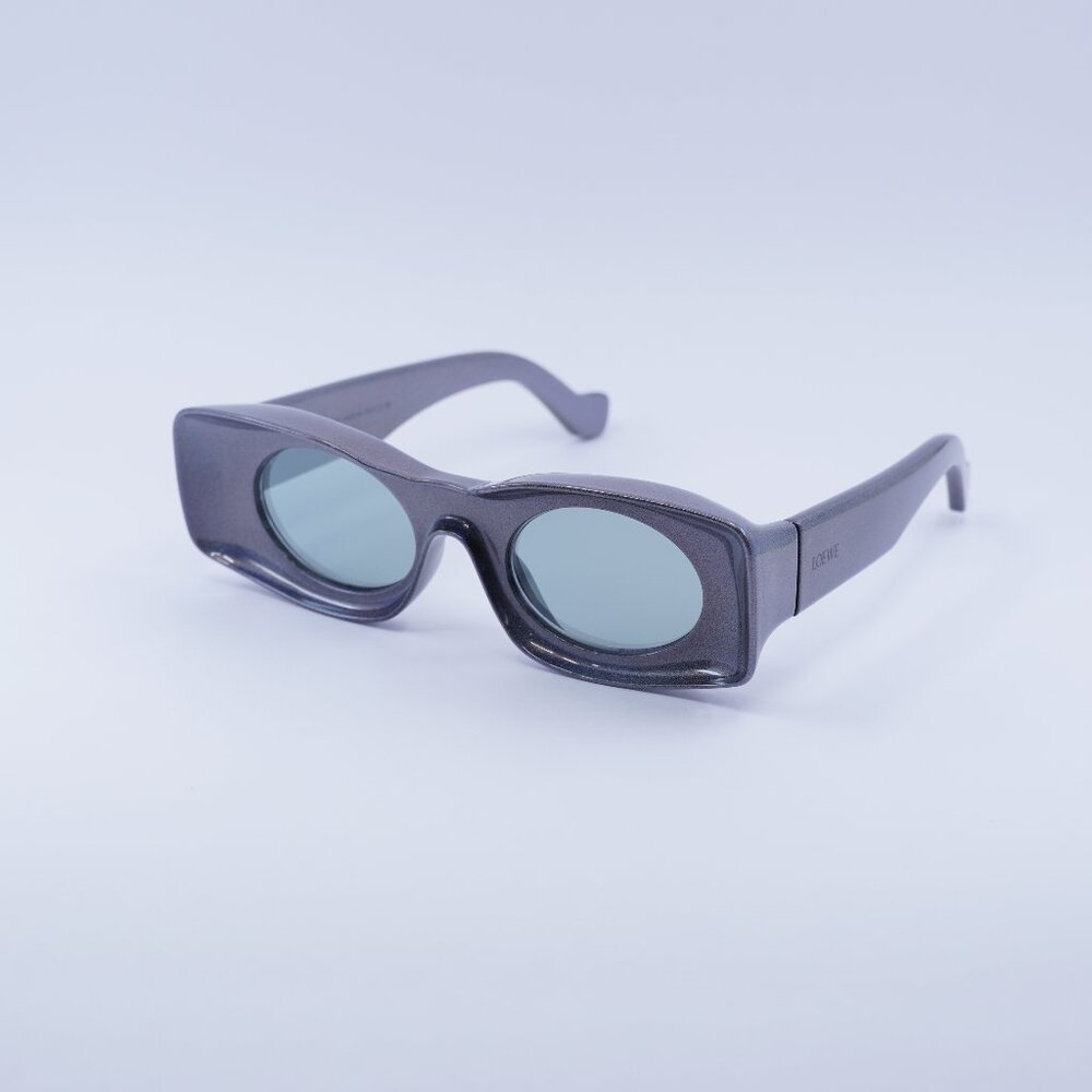 Loewe LW40033I 05X Sunglasses Pearlescent Rectangle Frame, Grey Mirror Lenses